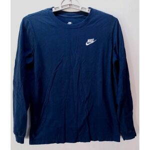 Nike The Nike Tee Boy's Long Sleeve T-Shirt,  XL Youth, Navy Blue
